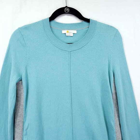 Boden Wool Blend Sweater Size XS Blue Color Block Soft With Stretch - Picture 8 of 12